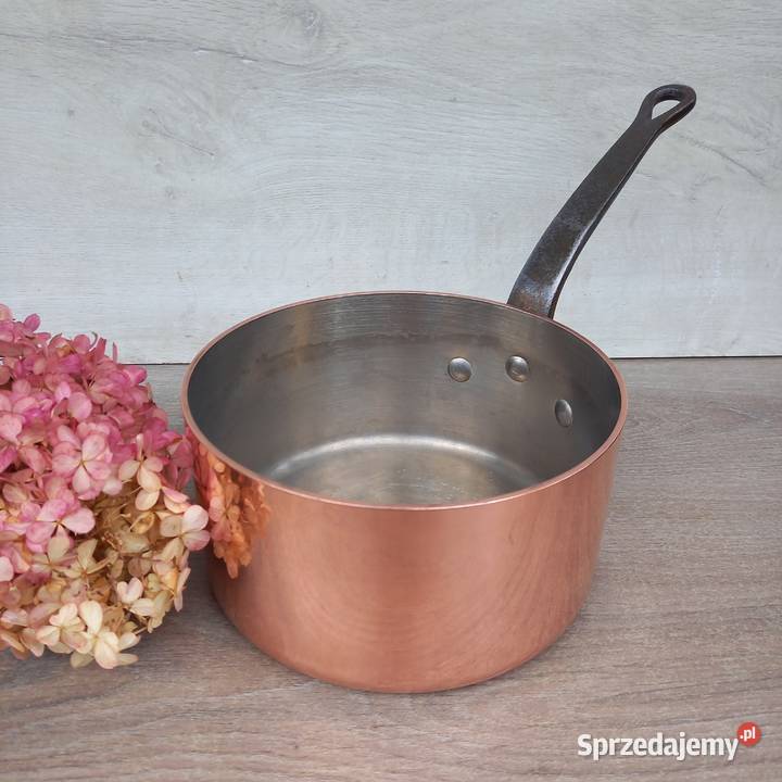 Profesjonalny miedziany rondel poj 3 litry grube Garnki i szybkowary Warszawa sprzedam