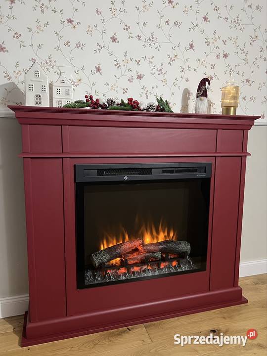 Kominek Star drewniany burgund wkład grzewczy Gdańsk