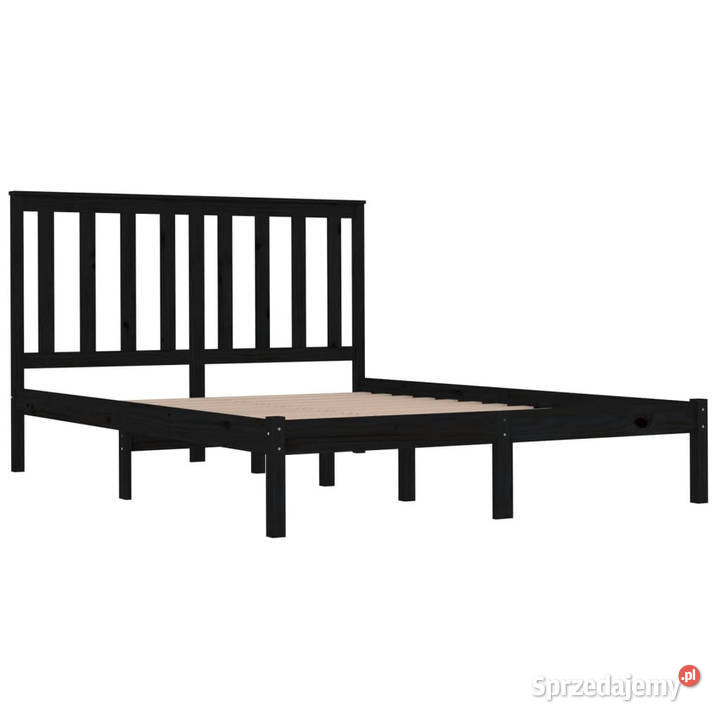 Rama łóżka czarna lite drewno sosnowe 140x190 Warszawa