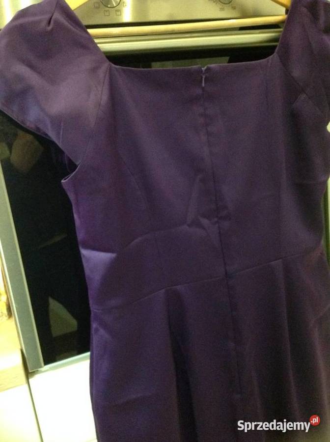 Fioletowa Atlasowa Sukienka damska L NOWA Spódnice i sukienki Nowa Sól