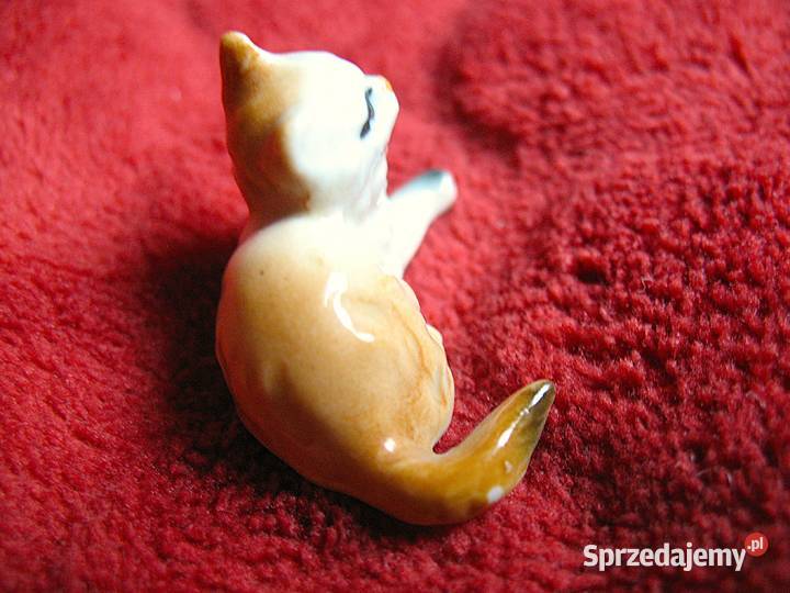 Kot beżowy figurka porcelana 2 x 35 x 2 Siedlce