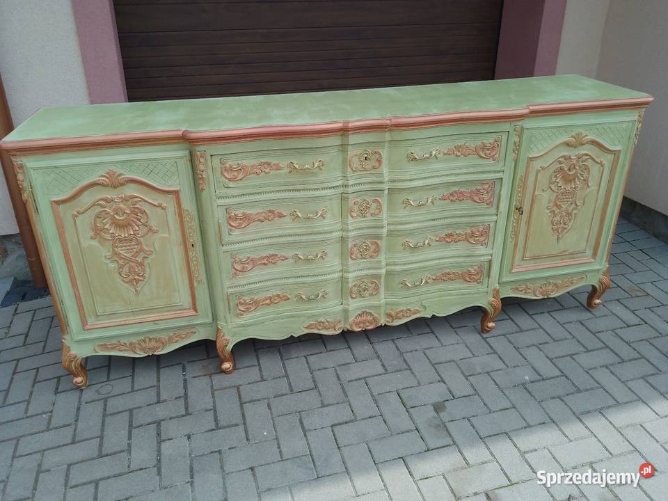 Komoda Ludwikowska Stylowa Rzeźbiona Antyczna Kamienna Góra