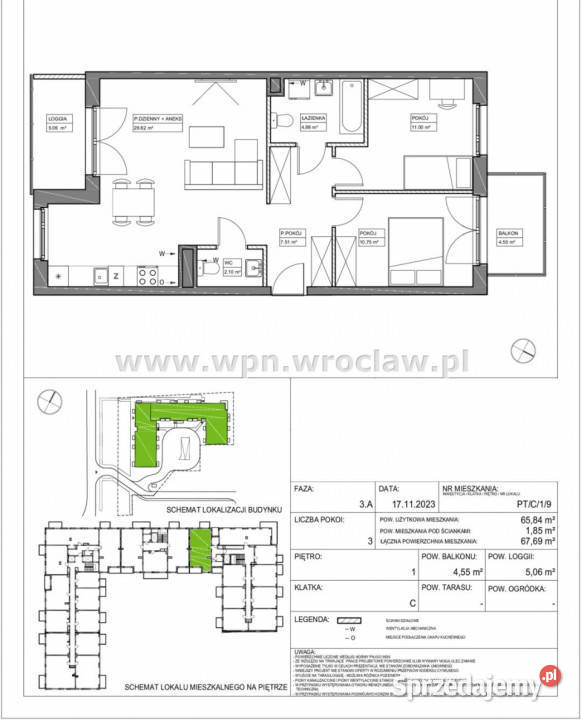 sprzedaży mieszkania Wrocław 6584m2 3 pokojowe
