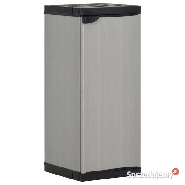 vidaXL Szafka ogrodowa z 1 półką szaroczarna