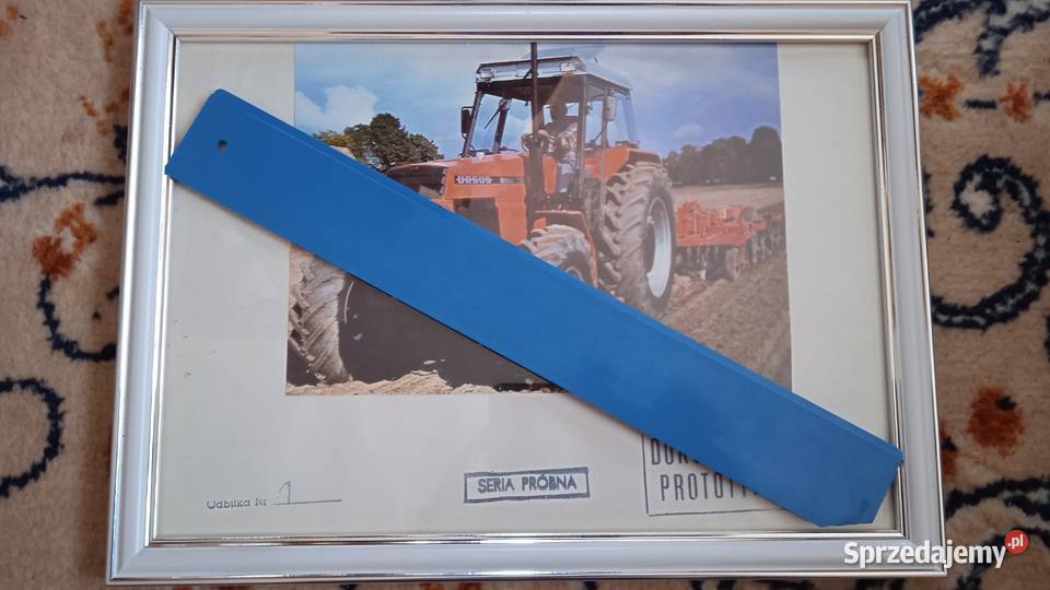 Obrazek z ciągnikiem Ursus 1224 De Lux pamiątka lubelskie Lublin