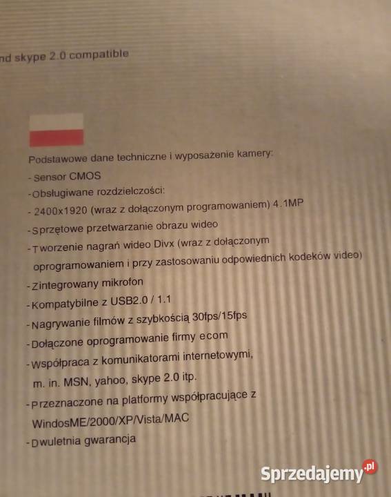 Sprzedam nową zapakowaną kamerkę internetową Bukowno sprzedam