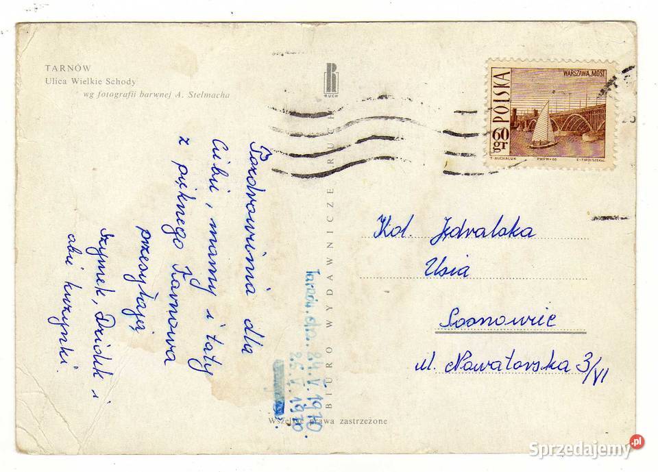 TARNÓW ULICA WIELKIE SCHODY POCZTÓWKA świętokrzyskie