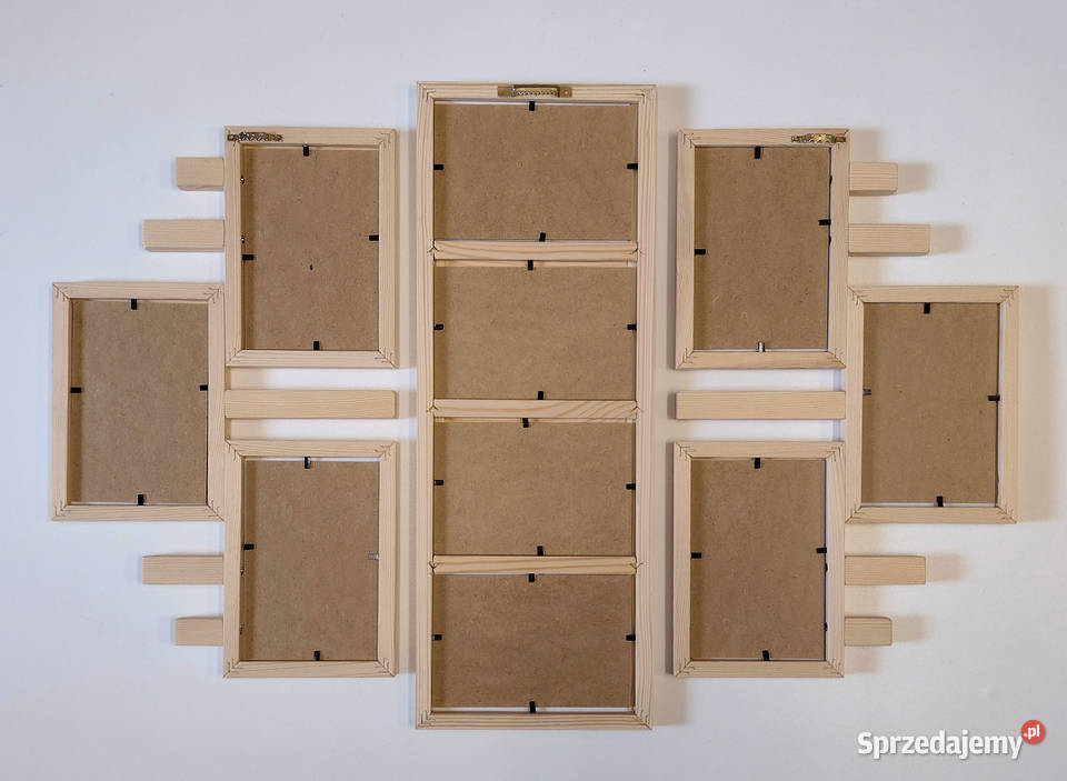 Drewniana Multirama Ramka Na 10 zdjęć 10x15 Katowice