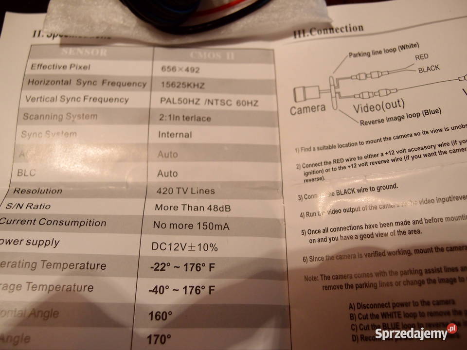 Kamera cofania Noxon NTSC BK Night łódzkie