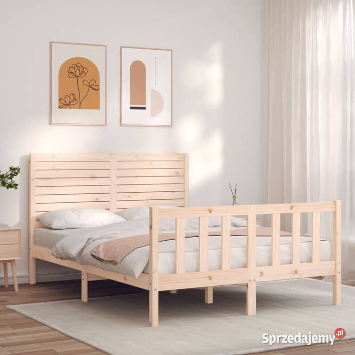 Rama łóżka bez materaca lite drewno sosnowe 125cm Warszawa sprzedam