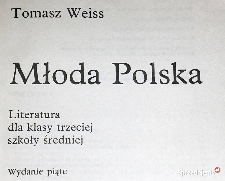 Młoda Polska Literatura Tomasz Weiss Chełm