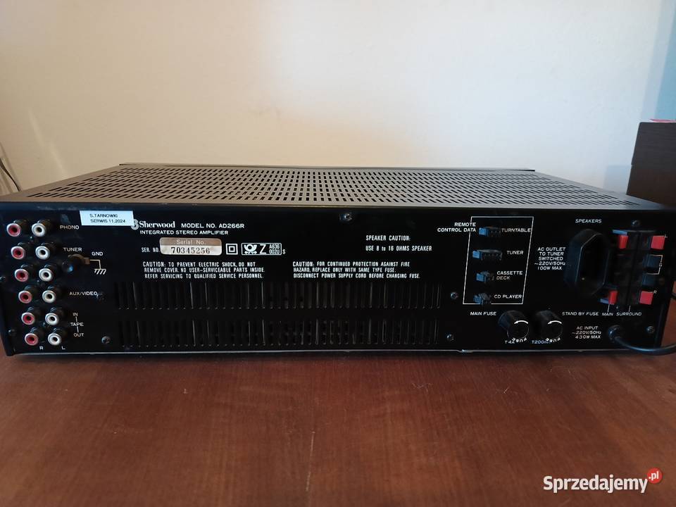 Wzmacniacz SHERWOOD AD 266 R 120W pomorskie Gdynia