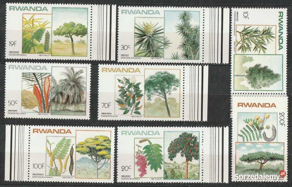 RWANDA DRZEWA KRZEWY 1983 CZYSTE