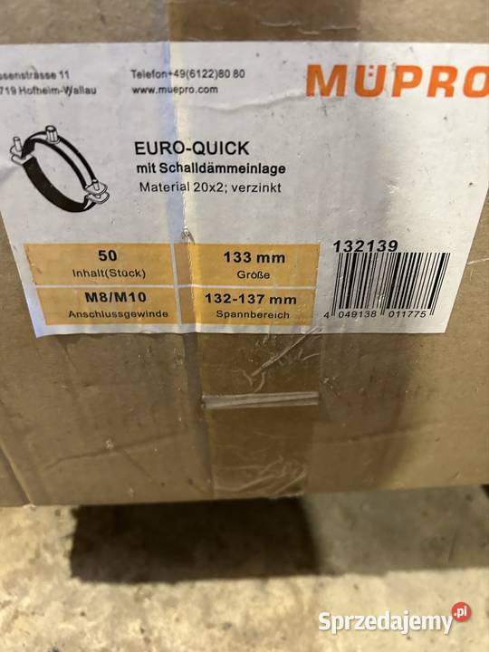 Obejma montażowa z amortyzatorem 132mm137mm Rytlów