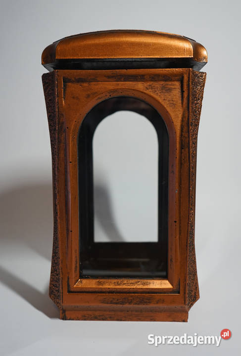 Miedziany znicz żywiczny lampion retro Częstochowa sprzedam