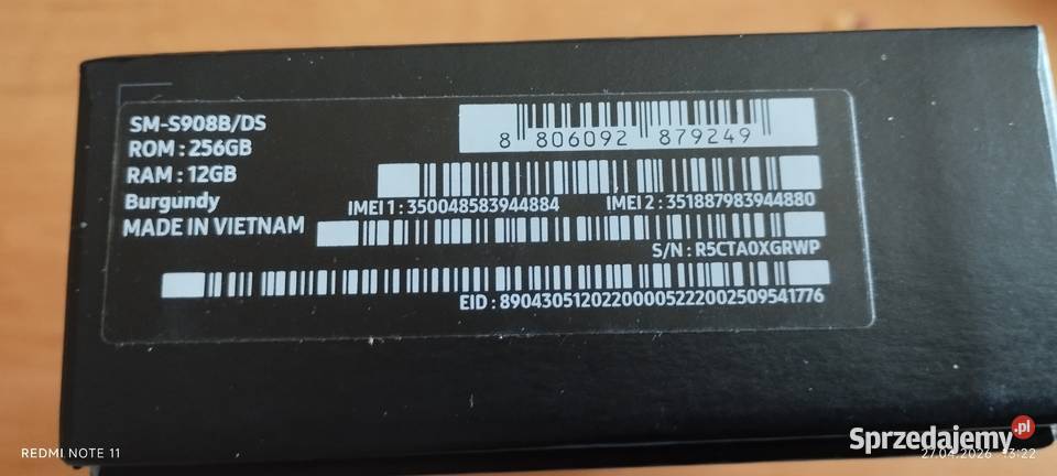 Telefon Samsung Galaxy S22 ULTRA Stan Idealny Elektronika śląskie Gliwice