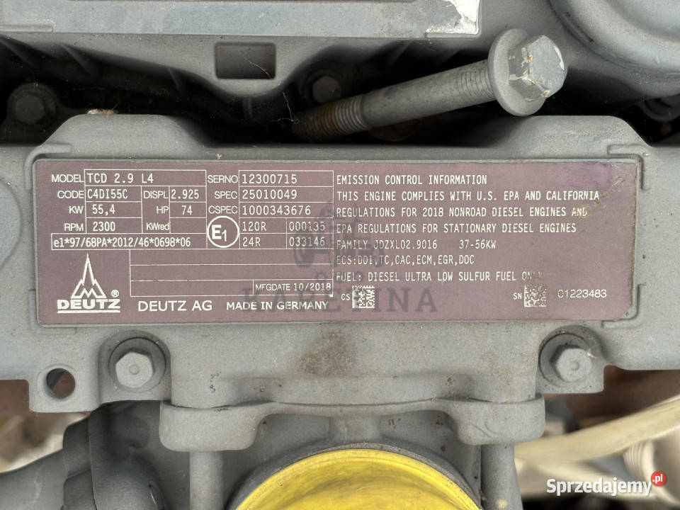 DEUTZ TD29L4C4DI55C TD 29 L4 C4DI55C Silnik Jastrzębniki
