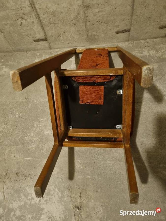 Krzesła drewniane tapicerowane 3 Kraków sprzedam