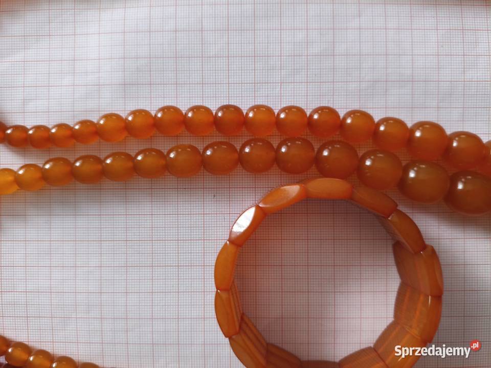 Naszyjnik bransoletka bursztyn vintage prl podlaskie Białystok