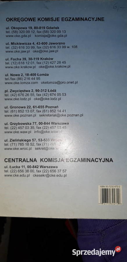 informator egzaminacyjny biologia książki mazowieckie Warszawa