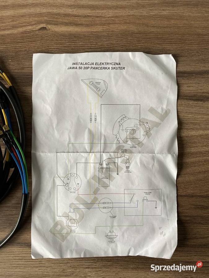 KOMPLETNA instalacja elektryczna jawa 50 typ 20 Bielsko-Biała