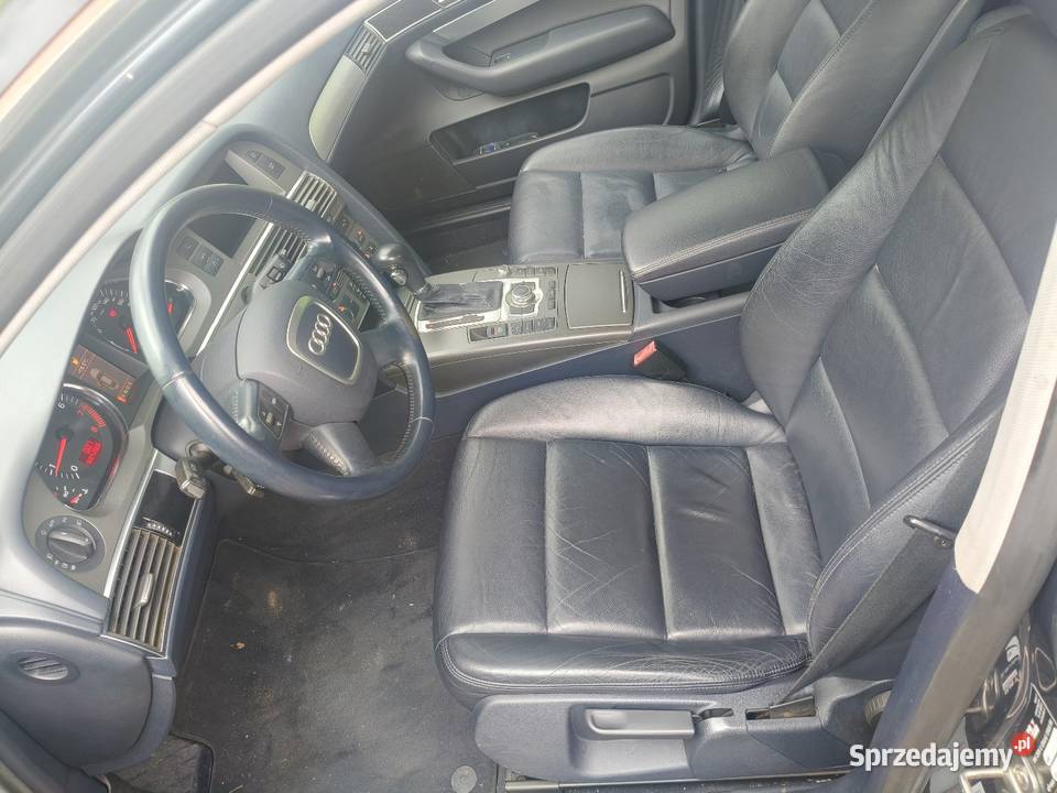 Zestaw foteli skóra audi A6 c6 sedan granatowe