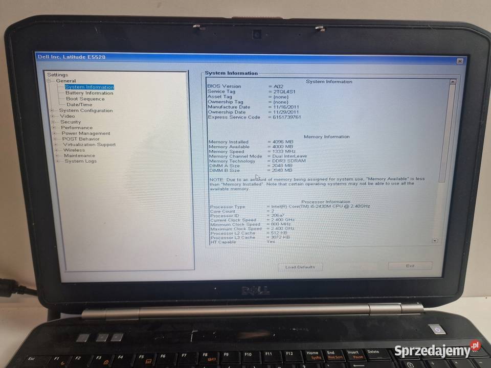 Dell Latitude E5520 i5 mazowieckie