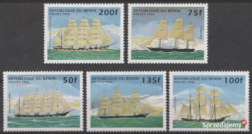BENIN ŻAGLOWCE 1996 CZYSTE Łódź