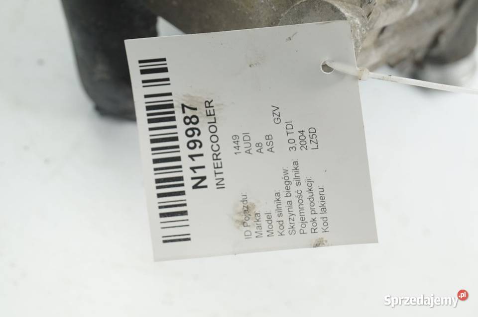 PRAWY 30TDI 4E0146806D A8 D3 INTERCOOLER Lipno sprzedam