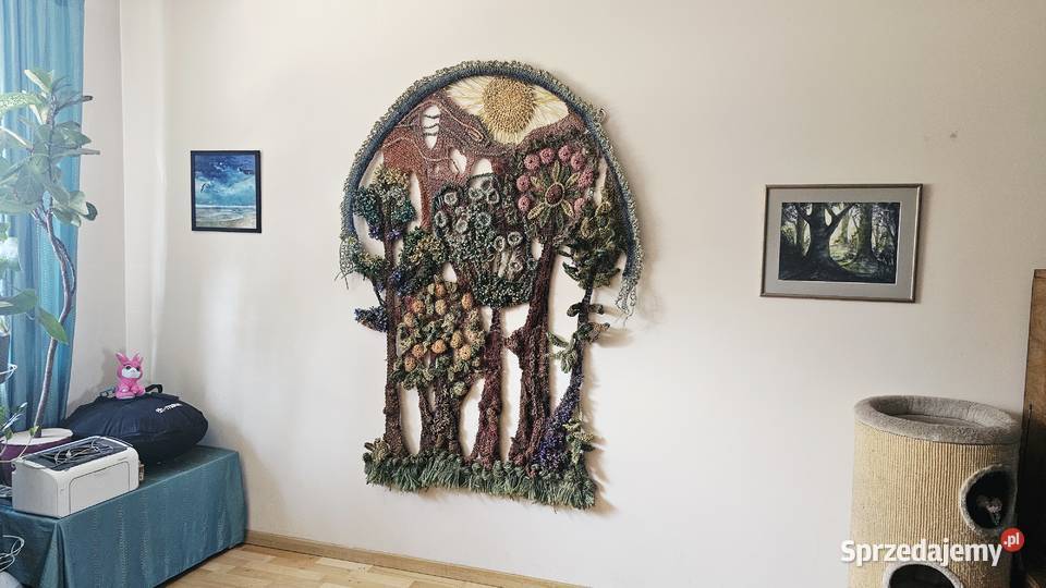 Baśniowy las tkanina artystyczna Irena Kraków