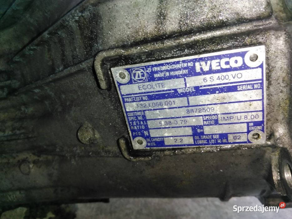 SKRZYNIA BIEGÓW 6S400VO 30 HPI Iveco dayli Wola Jachowa