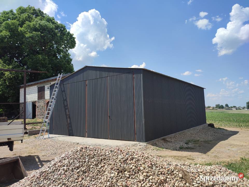 Garaż Blaszany Grafitowy Dwuspadowy HalaWiata podlaskie Łomża
