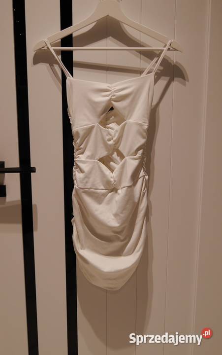 Shein śliczna biała obcisła sukienka 34 XS Spódnice i sukienki Wrocław