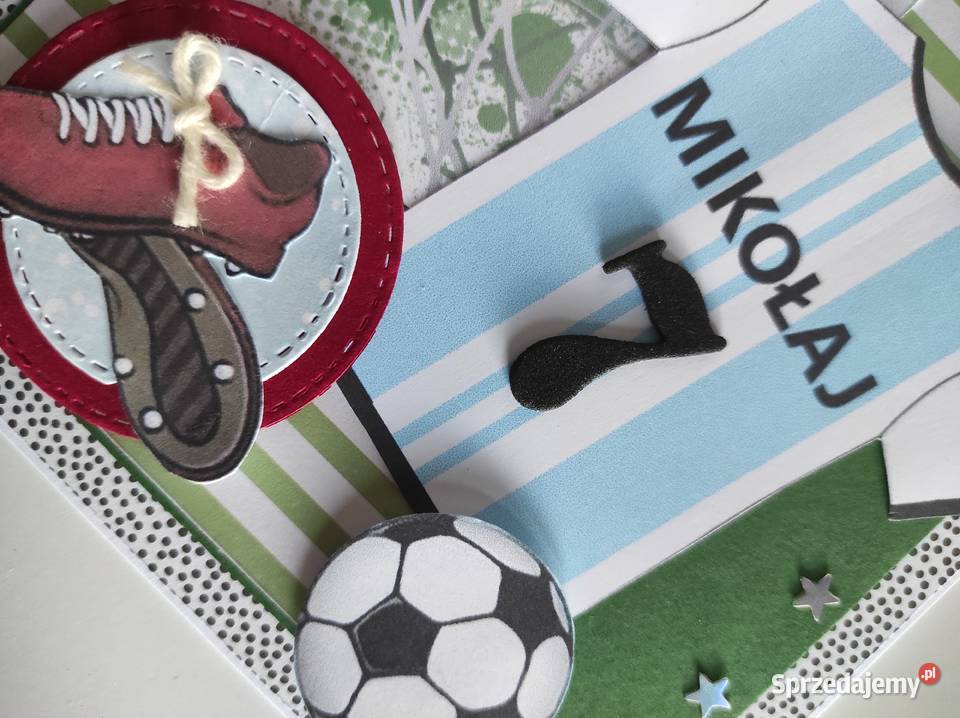 Kartka ręcznie robiona na urodziny pilkarza Łódź sprzedam