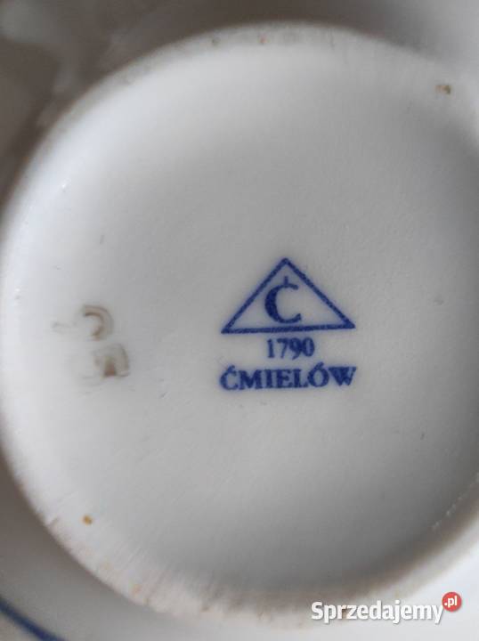 kolekcjonerski zestaw kawowy Ćmielów filiżanki Kielce