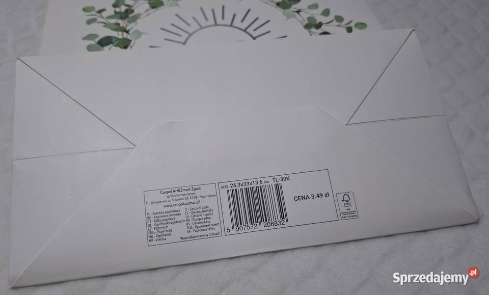 Torba papierowa Komunia Święta JHS 136x263x33 śląskie Czeladź