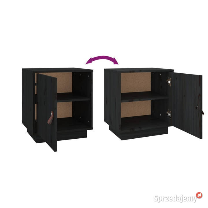 Szafki nocne 2 czarne 40x34x45 lite drewno Warszawa sprzedam