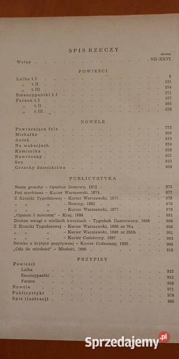 Wybór pism Aleksander Głowacki Bolesław Prus Wrocław sprzedam