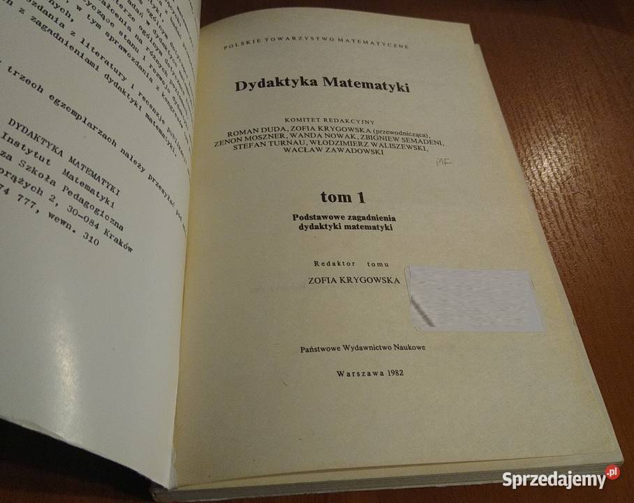 Podstawowe zagadnienia dydaktyki matematyki Tom pomorskie Gdańsk