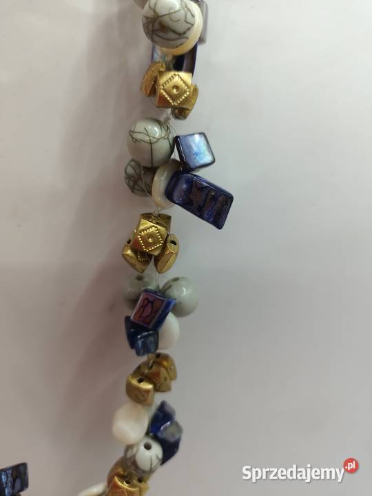 Korale naszyjnik różne elementy w kolorach złota sprzedam