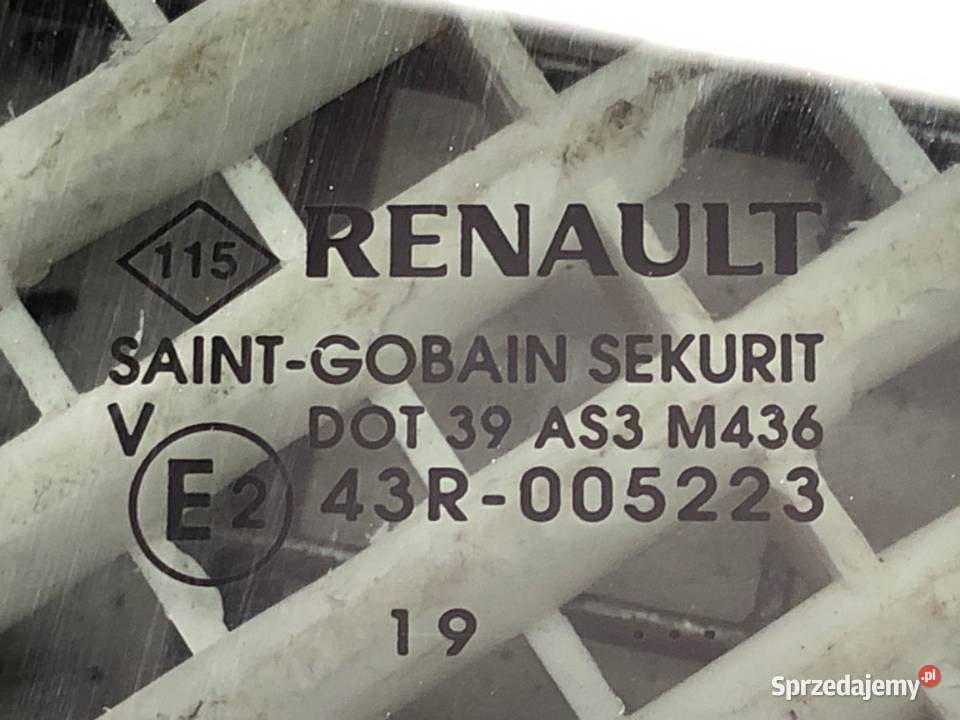 SZYBA LEWY TYŁ RENAULT CLIO V Hatchback TYLNA sprzedam