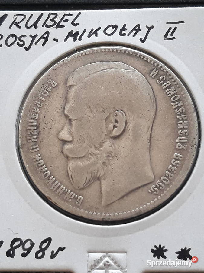 1 Rubel Rosja 1898 r Mikołaj II Romanow Piękny Konin sprzedam