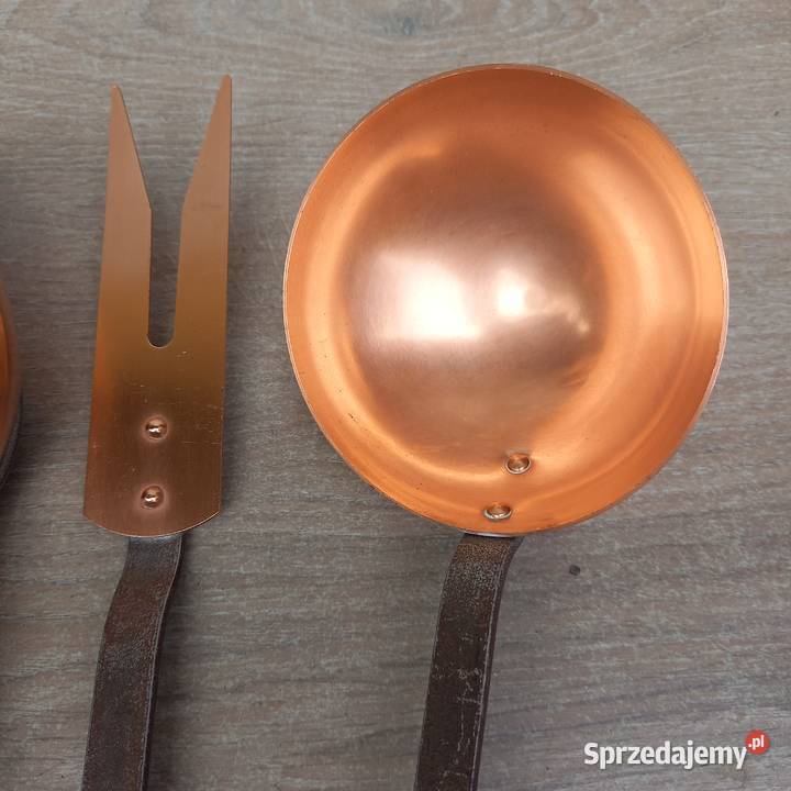 Miedziane przybory kuchenne komplet 5 Warszawa