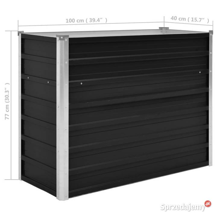 Podwyższona donica antracyt 100x40x77 Donice sprzedam