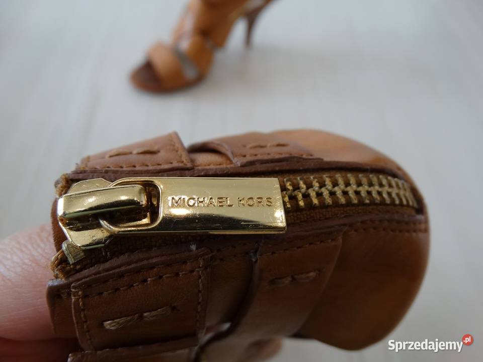 Buty Sandały Skórzane Skóra Naturalna Camelowe Łomża sprzedam