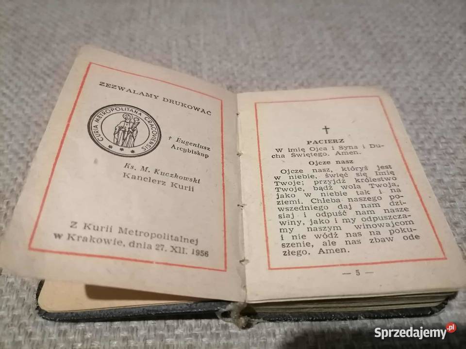 Pamiątka Pierwszej Komunii Świętej 1965 twarda Wałbrzych
