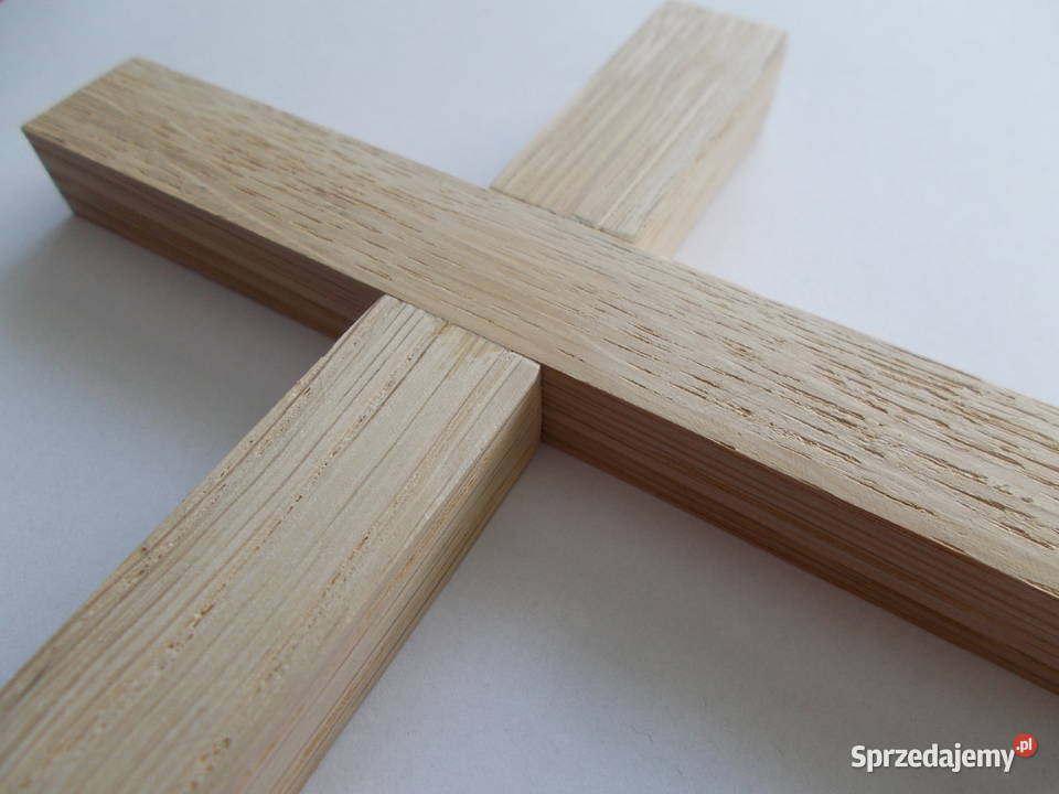 Drewniany duży dębowy krzyż na ścianę 20x14 sprzedam
