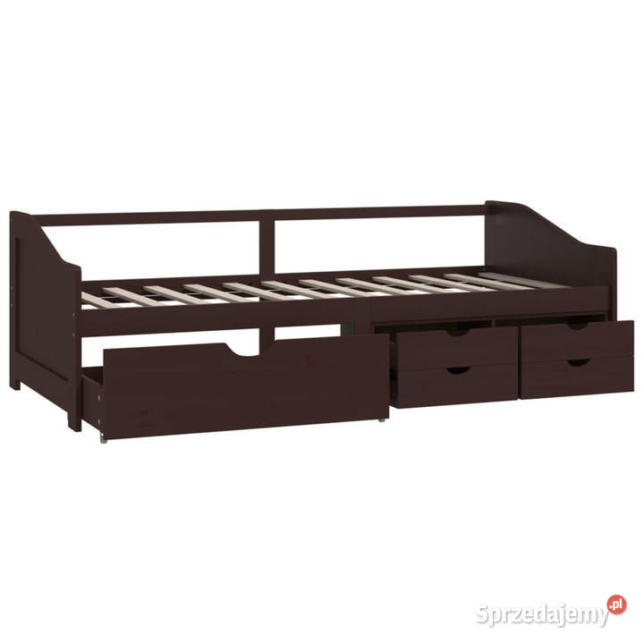3osobowa sofałóżko z szufladami ciemnobrązowa 90 66cm Łóżka mazowieckie Warszawa