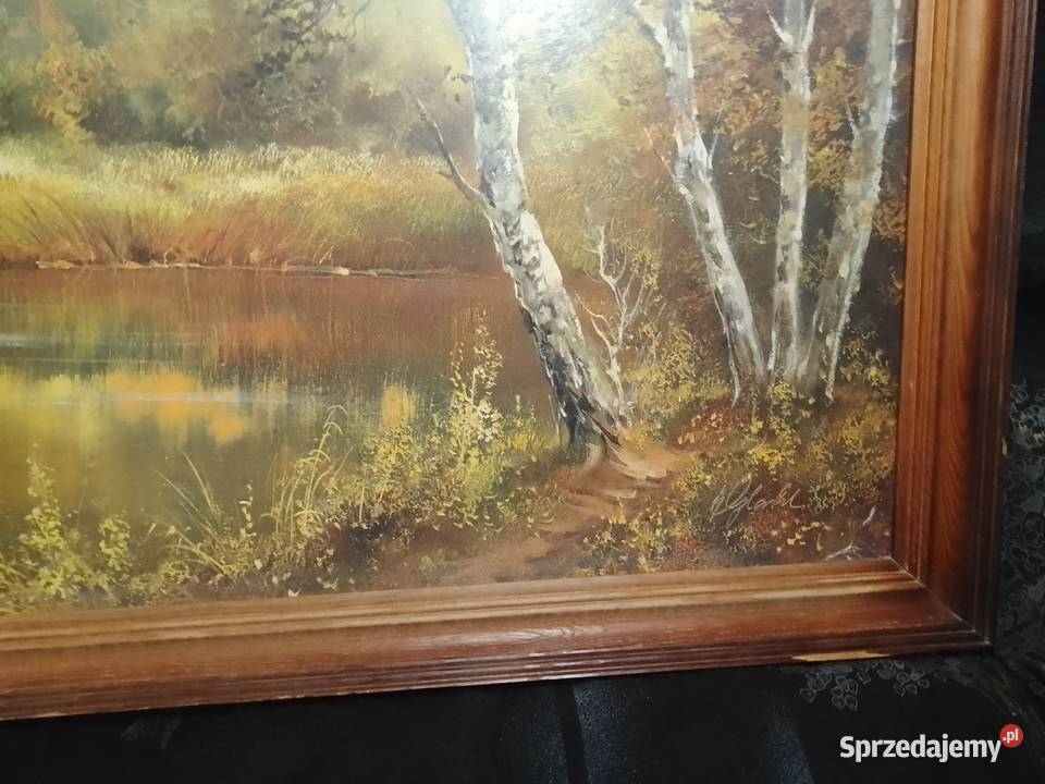 Pejzaż Helmut GlasslObrazStaw otoczony Świdnik sprzedam