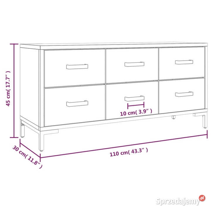 Szafka do przechowywania brązowa 110x30x45 Warszawa